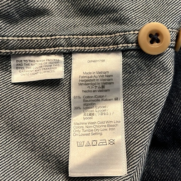 Madewell Denim Oversized Mini Shirtdress long sleeve  Size M NWT - Picture 9 of 10